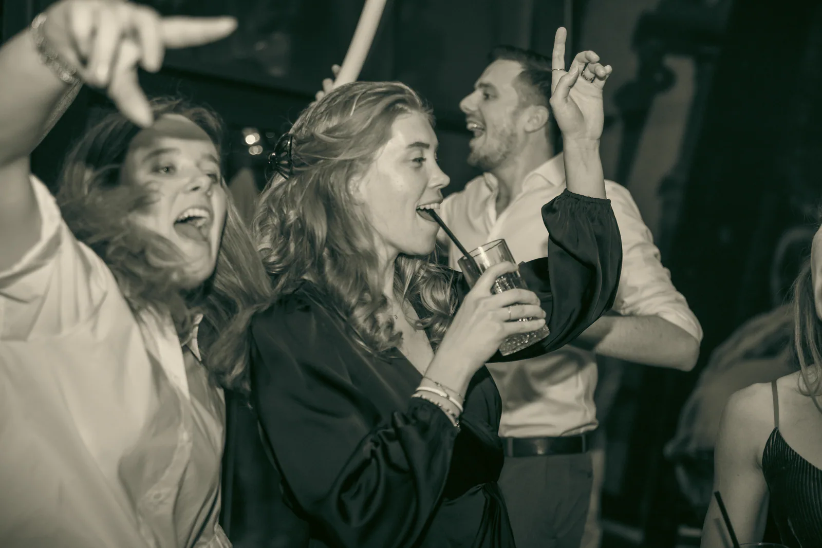Guests sharing a celebratory moment
